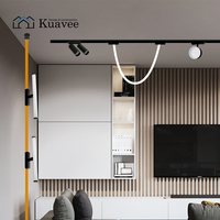 Éclairage sur rail tissé en surface Kuavee, éclairage sur rail LED personnalisé, bande lumineuse ultra-fine, DC48V, éclairage sur rail LED magnétique flexible