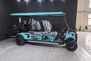 Voiturette de golf électrique tout-terrain blanche et noire 5-6 places 72V 30-50 km/h autonomie 90 km Chariot de tourisme certifié CE/DOT Pente 15-20% - Product Image 4