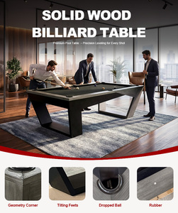 Fabricant de table de <span class=keywords><strong>billard</strong></span> en bois massif avec plateau en ardoise, 8 pieds, 2 en 1, avec table de tennis de table - Product Image 3