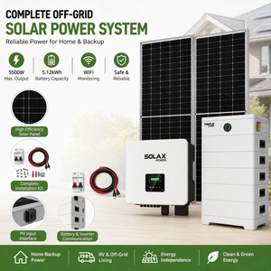 Système solaire hybride <span class=keywords><strong>SolaX</strong></span> 10 kVA 220 V, batterie murale 5 kW, panneaux monocristallins, combinateur PV - Product Image 2