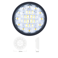 Aolittel YJ-2008 24V Feu arrière LED rond pour voiture, feu de position latéral pour camion, universel, étanche IP67, 163x31mm