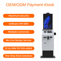 27 32 Inch Self Service Touch Screen Payment Kiosk Card Dispenser Passport Scanner Ticket Printing Cash Coin Recycler Kiosks