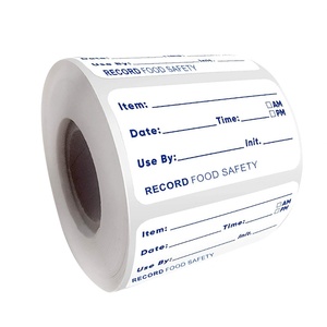 Impression d'autocollants couleur personnalisés 5x2,5 cm, étiquettes alimentaires autocollantes imperméables pour réfrigérateur, classification et date d'expiration, acceptées - Product Image 1