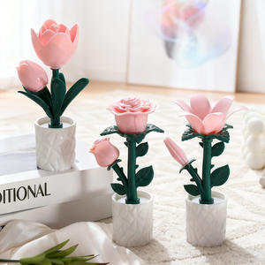 ضوء الليل أدى مصباح صغير لطيف غرفة نوم المنزل غرفة المعيشة النادي الليلي ارتفع ضوء الليل مع الزهور - Product Image 4