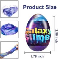 Œufs de slime violet Galaxy, pâte à modeler non toxique, personnalisable, jouet anti-stress, remplissages de Pâques, cadeaux d'anniversaire pour enfants