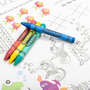 Ensemble de 4 crayons de cire miniatures portables avec logo personnalisé, couleurs assorties, boîte en papier kraft pour kits de bienvenue scolaires - Product Image 5