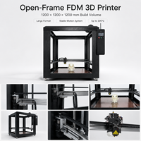 Imprimante 3D FDM automatique haute capacité Protolink3D 1200x1200mm, cadre robuste, nouvelle garantie 1 an, USB/Wifi/Continu, industrielle