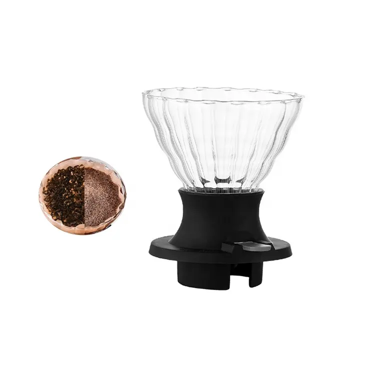 Clever Coffee Dripper Glass Coffee Dripper Filter Pour Over Coffee Dripper dengan Basis Silikon