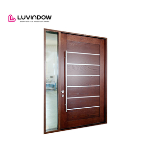 Porta d'<span class=keywords><strong>Ingresso</strong></span> in Legno Massiccio Moderna Personalizzata di Fabbrica Originale con <span class=keywords><strong>Apertura</strong></span> Laterale per Villa - Product Image 2