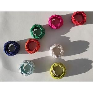 Soporte de cordón hecho a mano, servilleteros de granja, servilleteros con nudo trenzado, servilleteros anudados con cabeza turca - Product Image 1