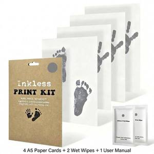 Kit OEM Sicuro Senza Inchiostro per Impronte di Mani e Piedi di Neonati, con Tampone per Impronte, Regalo per Registro Nascita - Product Image 4