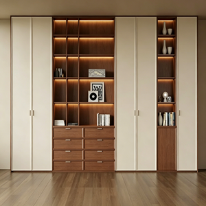 Mueble de Almacenamiento de Madera de Diseño Moderno y Sencillo, Librería Grande de Pared para Sala de Estar u Hotel, Multifuncional y de Gran Capacidad, en Oferta - Product Image 1