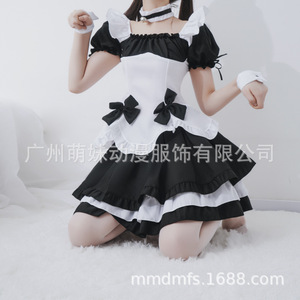 Disfraz de Sirvienta, Vestido Lolita Blanco y Negro, Conjunto de Princesa, Primavera 2025, Origen Guangzhou - Product Image 1