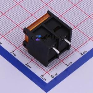 DBT50G-7.62-2P-BK-P Barrier Terminal Block Through hole,P=7.62mm Connector With Cover Plate 7.62mm 1x2P Straight Pin - Product Image 2