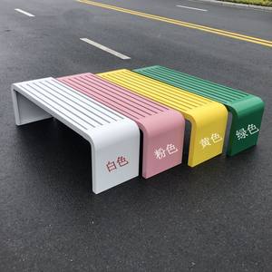 Modern Square Metal Leisure <strong>Bench</strong> Waterproof and Rust-Proof for Outdoor Courtyard Garden Park and Shopping Mall Row - Product Image 3