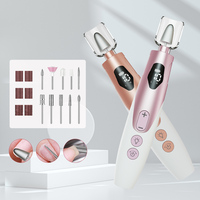 Nuevo y Popular Taladro de Uñas Inalámbrico Creativo con Base de Carga para el Hogar y Salón, con 10 Cabezales de Repuesto, Taladro de Uñas Inalámbrico