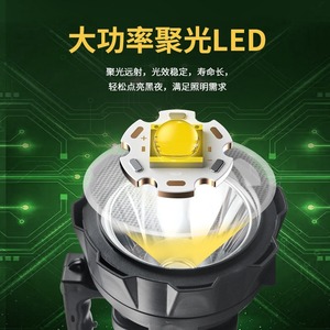 ไฟฉาย LED แบบชาร์จไฟได้ 5000K แสงสีขาว สำหรับตกปลา ใช้กลางแจ้ง ไฟฉุกเฉินแบบพกพา พร้อมระบบชาร์จเร็วแบบ Type C - Product Image 3