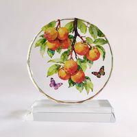 Trophées en cristal rond vierge en gros, prix personnalisés avec logo 3D, médailles, plaques pour souvenirs, décoration de table, cadeau