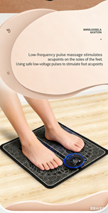 Masajeador eléctrico de pies EMS, masajeador automático de pies y piernas con control remoto, instrumento vibratorio - Product Image 6