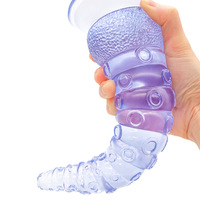 Dildos transparents en forme de pieuvre, jouets sexuels anaux en gros, plug anal, dildos monstres épais et volumineux pour femmes