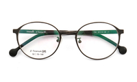 Monturas de Gafas Metálicas de Titanio Retro, Monturas Ópticas Superligeras de Moda, Gafas Graduadas Populares Estilo Nerd