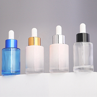 Flacon compte-gouttes en verre bleu marine et rose nacré de 30 ml et 50 ml pour sérum cils, idéal pour l'emballage de produits cosmétiques et de soins de la peau