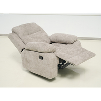 Moderner manueller Liegestuhl mit schaukeln dem und drehbarem Mikro faser gewebe für Wohnzimmer möbel Holzrahmen