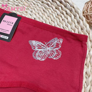 Z005 # Xl Xxl Xxxl Fabriek Direct Groot Formaat Mama Dames Katoen Ademend Niet Vervagen Hoge Stretch Dames Bikini Bloemen - Product Image 4