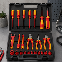 Kit d'outils à main certifié VDE de haute précision, norme de sécurité 1000V, OEM, coffret rigide, fourniture directe d'usine, ensemble d'outils à main isolés