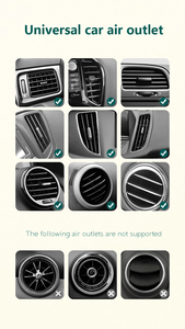Diffuseur d'aromathérapie automobile CHIWEI de luxe moderne, à évaporation naturelle, éclairage d'ambiance, parfum océanique, fixation sur grille d'aération en alliage d'aluminium - Product Image 6