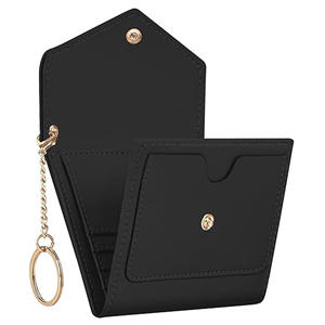 Portefeuille compact brodé anti-RFID pour femme en cuir PU avec porte-monnaie, poche zippée, porte-clés et doublure en cuir multifonctionnelle - Product Image 5