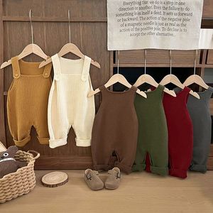 Frühling und Herbst Baby kleidung Kleinkind Jungen Mädchen Gestrickte Overalls Einfarbige Baby Stram pler - Product Image 2