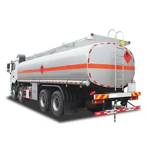 शैकमैन टैंकर ट्रक ईंधन 23M3 डीजल ईंधन टैंकर ट्रक की कीमत 6 मिमी मोटा कार्बन स्टील गैसोलीन डीजल ईंधन ले जाता है