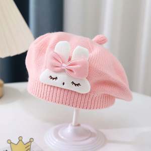 <span class=keywords><strong>Béret</strong></span> en laine tricoté à motif animal pour bébé <span class=keywords><strong>garçon</strong></span> et fille, printemps et automne, mignon, chaud et coupe-vent - Product Image 4
