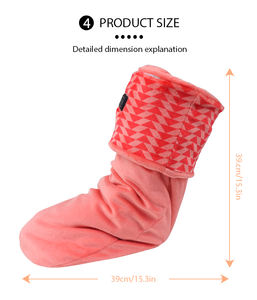 यूएसबी इलेक्ट्रिक फुट गर्म हीटिंग मोजे दर्द राहत के लिए गुण - Product Image 3