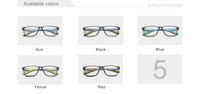Lunettes anti-lumière bleue carrées TR90 personnalisables OEM/ODM avec logo, monture robuste et flexible, branches respectueuses de la peau pour usage quotidien sur ordinateur, modèle 9660