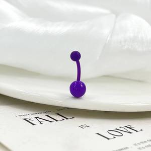 Accessoires acryliques colorés en <span class=keywords><strong>Silicone</strong></span> UV Flexible lumineux accessoires de corps de fille mignonne barre de courbure boule ronde accessoires d'anneau de ventre - Product Image 3