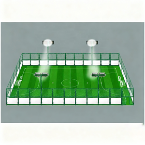 Terrain de <span class=keywords><strong>football</strong></span> extérieur à haute densité, <span class=keywords><strong>cage</strong></span> de <span class=keywords><strong>football</strong></span>, terrain de 3m x 2m x 1m, clôture à bande métallique et filet en PE, personnalisation - Product Image 1