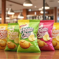 Sac en mylar personnalisé imprimé de logo sac d'emballage en plastique thermoscellé en aluminium feuille de casse-croûte pop-corn pomme de terre tortilla maïs chips