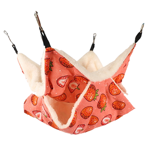 Fluwelen Katoenen Huisdier Nest Slaapzak Dubbellaags Hangmat Voor Kleine Huisdieren Verwijderbaar Dier Voor Eekhoorn Suiker Zweefvliegtuig Dierenbed - Product Image 1