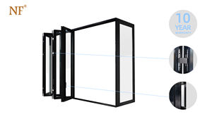 Baies vitrées <span class=keywords><strong>en</strong></span> <span class=keywords><strong>accordéon</strong></span> aluminium noir insonorisé USA Portes et fenêtres coulissantes <span class=keywords><strong>en</strong></span> verre - Product Image 5