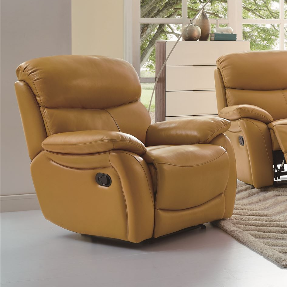 Кожаное гелевое кресло с откидывающейся спинкой для гостиной