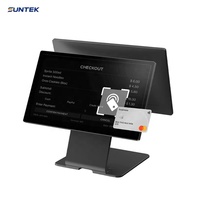 Terminal de point de vente SUNTEK SC1 15,6 pouces tout-en-un avec écran tactile capacitif, Android 14/Linux OS, caisse enregistreuse sans fil