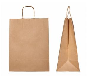 Bolsas de Papel para Envolver Alimentos Personalizadas con Asas Retorcidas Resistentes y de Calidad al por Mayor - Product Image 1