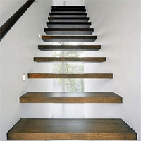 DAIYA — escaliers flottant droit et balustrade de câble en bois, avec escaliers flottants