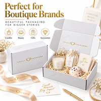Boîte d'expédition en carton personnalisée avec logo en feuille d'or pour abonnement, emballage cadeau, vente en gros