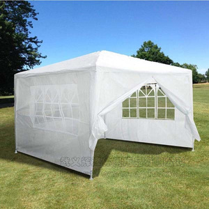 Outdoor 3x3m White PE <b>Tent</b> With Surrounding Fabric Waterproof For Beach Camping Wedding Party Use - Product Image 1