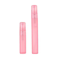 Flacon pulvérisateur miniature en plastique transparent coloré, rechargeable, anti-fuite, à brume fine, pour parfum et fragrance, idéal pour les voyages