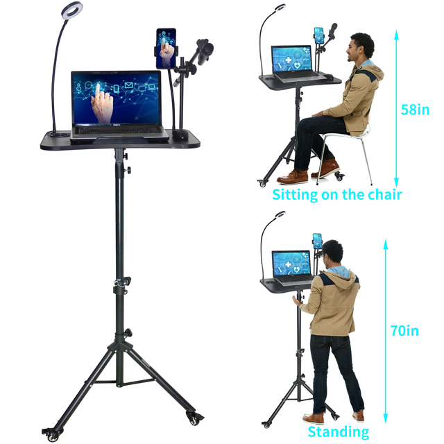 Height Office Home Stage or Studio Laptop Tripod Multifunctional Projector Tripod Stand  Projector Stand Phone Dj Stand