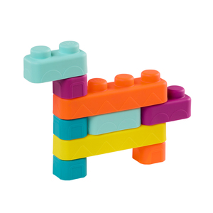 Mattoncini Morbidi per Bambini, Blocchi da Costruzione Morbidi, Giocattolo Educativo Montessori, Giochi di Impilamento <span class=keywords><strong>Infantino</strong></span> Super Morbidi, Primi Blocchi da Costruzione - Product Image 1